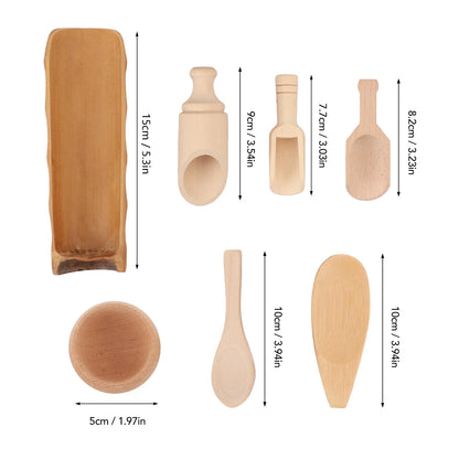 Sensory Bin Tools Toy Pre Teaching Safe Educational Wooden Bowls Scoop Toys for Transfer Work Fine Motor Learning