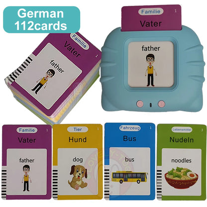 Kids Montessori Toys English Learning Card with Children Stories in Spanish Russian Alphabet French - Educational Teaching Tool