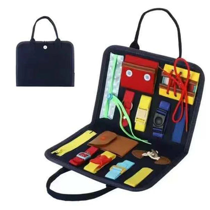 Montessori Busy Board Travel Sensory Book Educational Activities for Learning Fine Motor Skills Best Gifts Kids Boys Girls