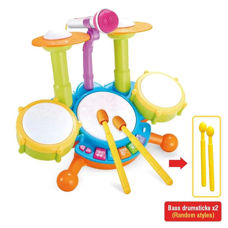 Kids Jazz Drum Musical Toys Set Toddler Baby Percussion Drum Instruments Montessori Toys for Toddlers Early Educational Toy Gift