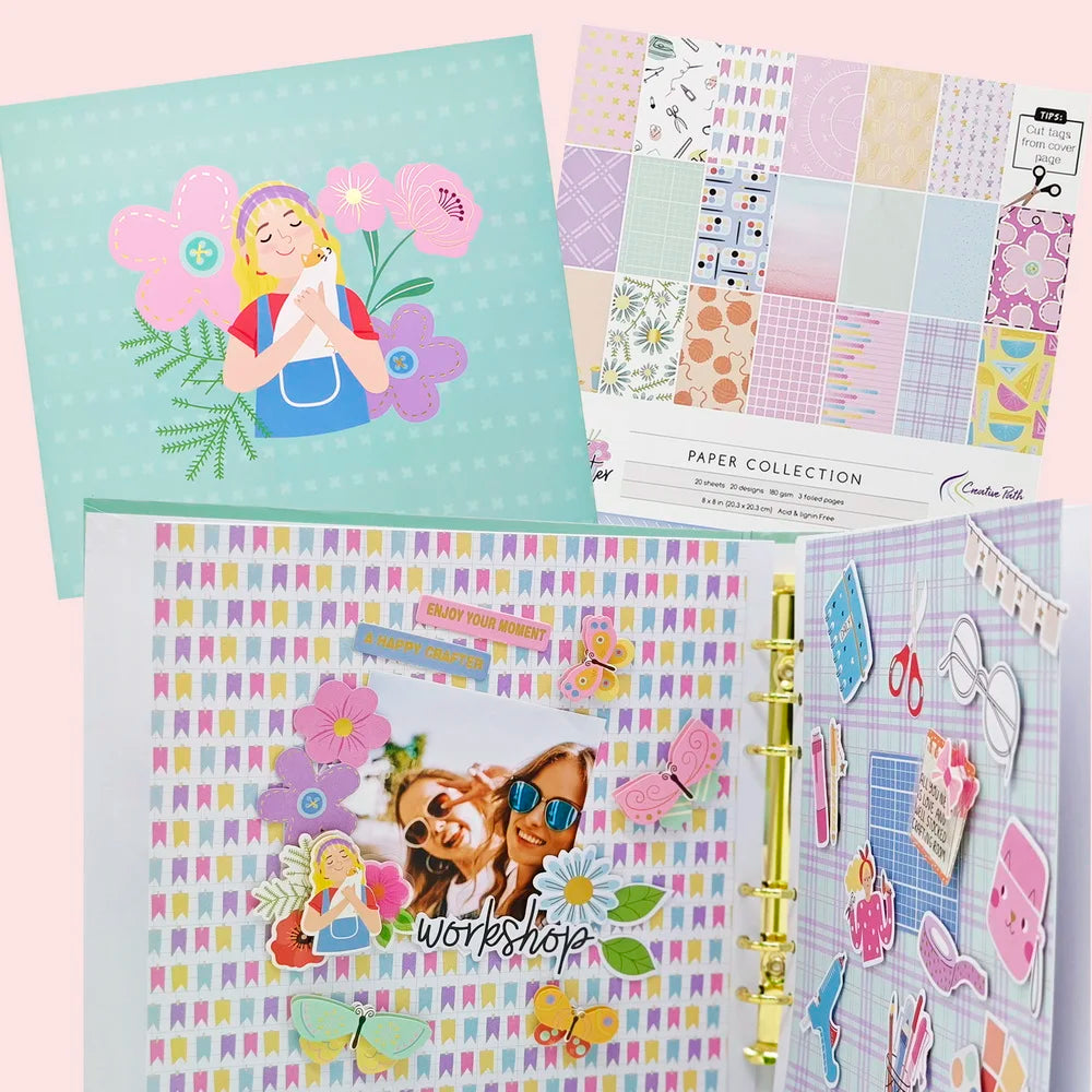 Creative Path Value Pack Scrapbooking Supplies Kit Crafts Materials Set Journaling Accessories Cardmaking Decoration Lucky Box