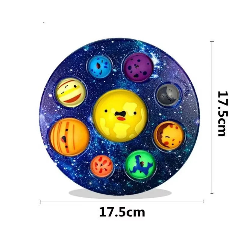 Baby Sensory Simple Dimple Planet Push Bubble Fidget Toy Autism Needs Squishy Stress Reliever Toys For Children Kids Gift