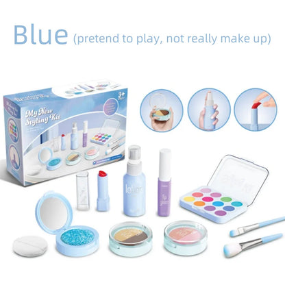 Kids Pretend Makeup Play Set for Ages 3-6 Girls, Children's Cosmetic Simulation Toy Kit, Fashion Styling Beauty Set For Girls