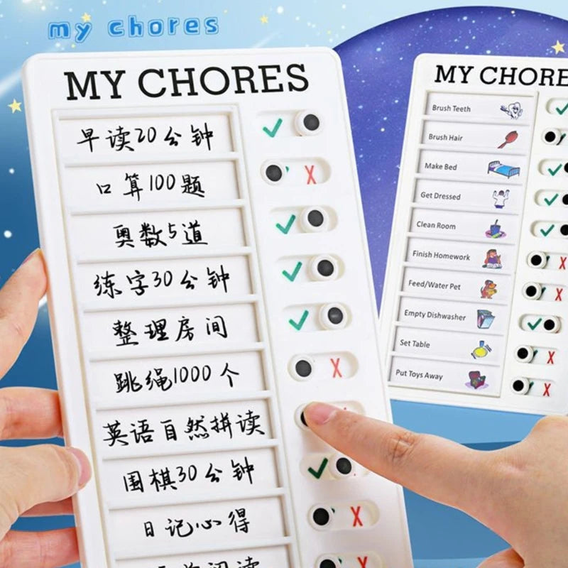Daily Routine Chart For Kids Reusable Time Management Board Visual Schedule Board Daily Chore Checklist Board 12x20cm