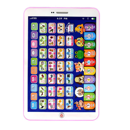 Spanish-English Bilingual Kids Learning Tablet Toy: Educational Interactive Play Toy for Toddlers & Preschoolers Children