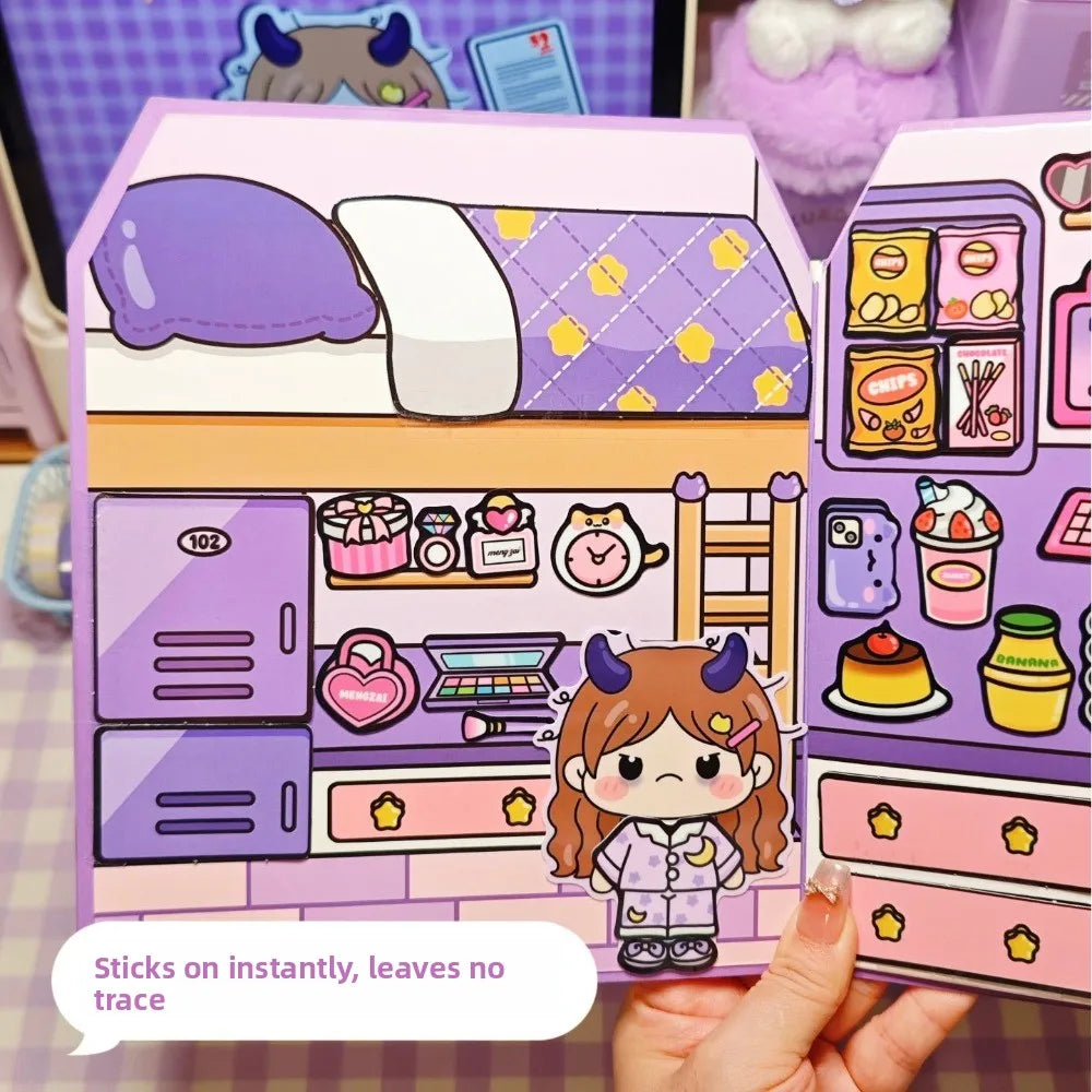 Creative PET Quiet Book Stickers Cartoon Educational Cartoon DIY Stickers Handmade 3D Sticker Book for Children