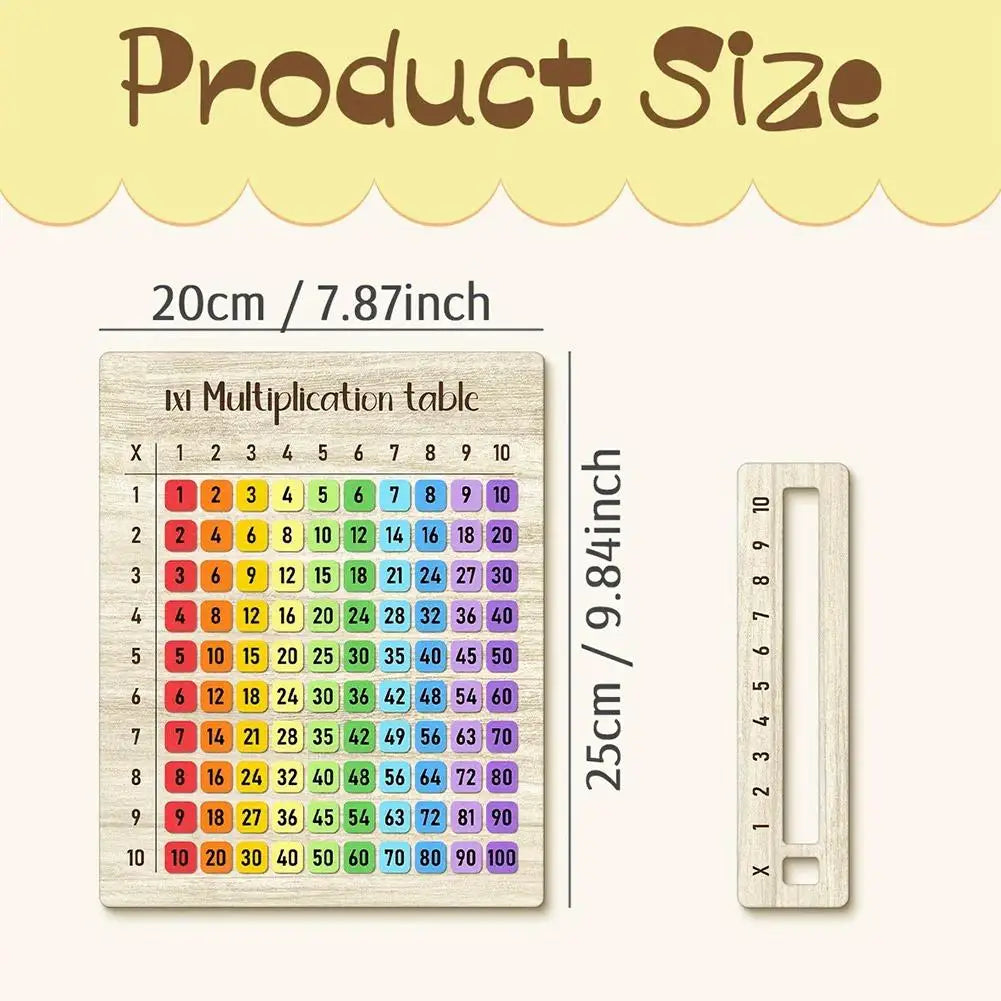 Montessori Wooden Multiplication Table Rainbow Math Learning Board Set Educational Wood Grid Toys For Back To School Gift