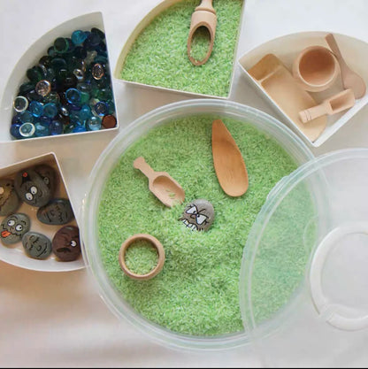 Sensory Bin Educational Nursery Partitioned Montessori Reggio Toy Storage ABS Educational Toys for Toddlers And Preschoolers