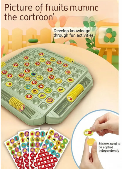 Game for Kids Flip Find Fruit Cards, Interactive Family Board Game for Parent-Child Bonding, Focus Training Early Learning Toy