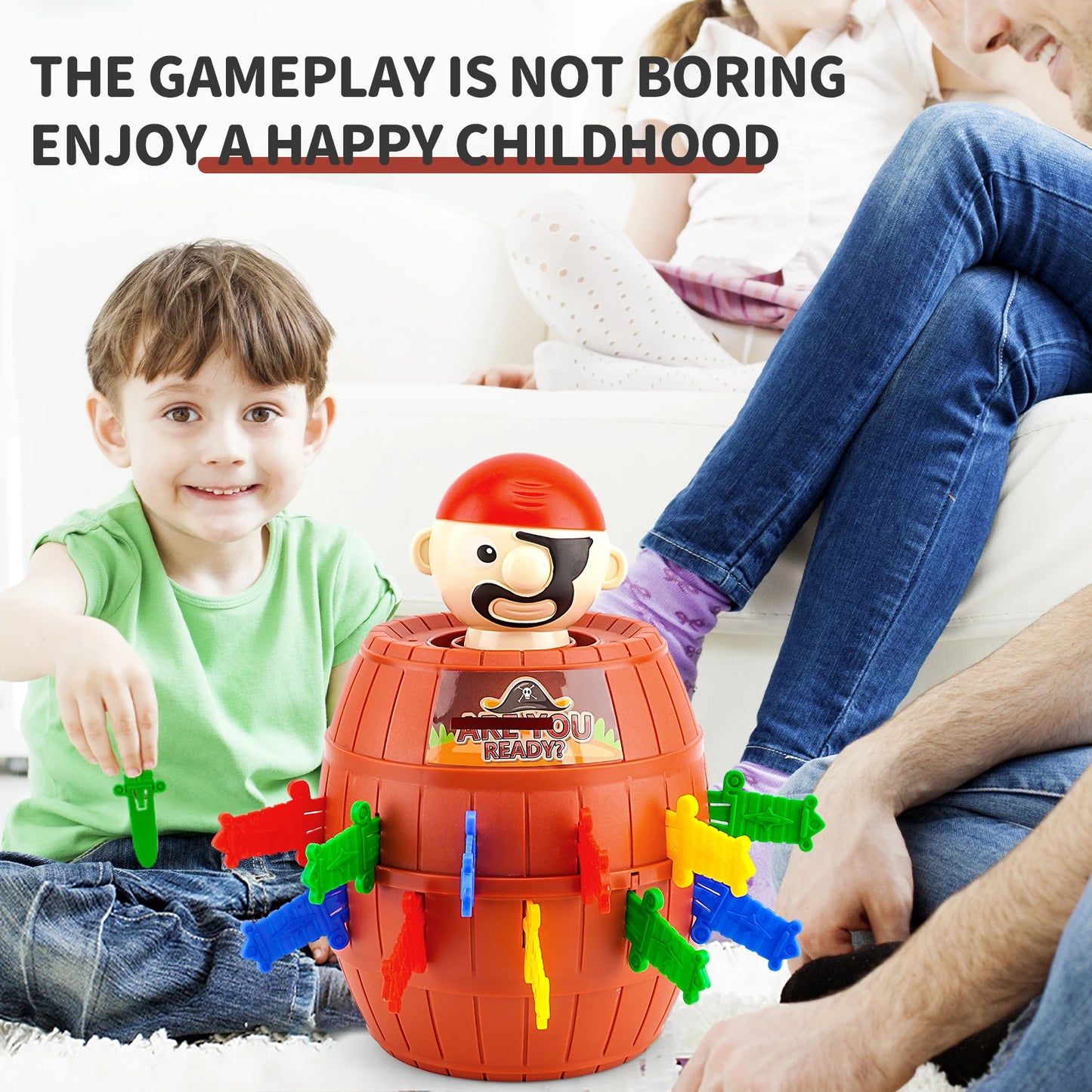Pirate Bucket Desktop Trick And Arrow Bucket Toy Creative Parent Child Interactive Game For Children Aged 3 And Over