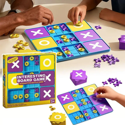 Creative Tic Tac Toe Board Game Montessori Parent-Child Interactive Montessori Puzzle Table Game Thinking Exercise