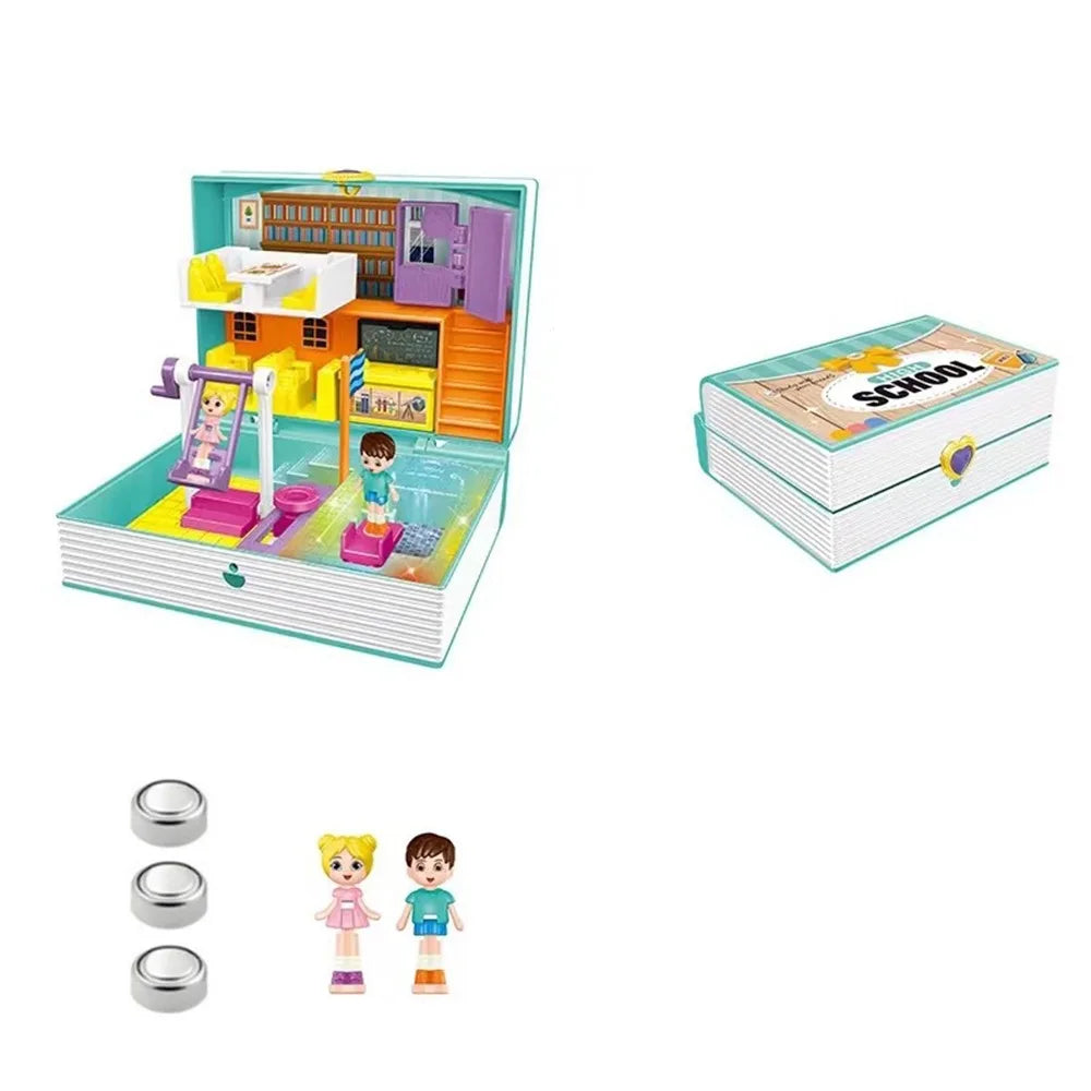 Creative Simulation Play House Toys Expandable 3D Doll Houses with Furniture Cosplay Interactive Simulated Princess Castle