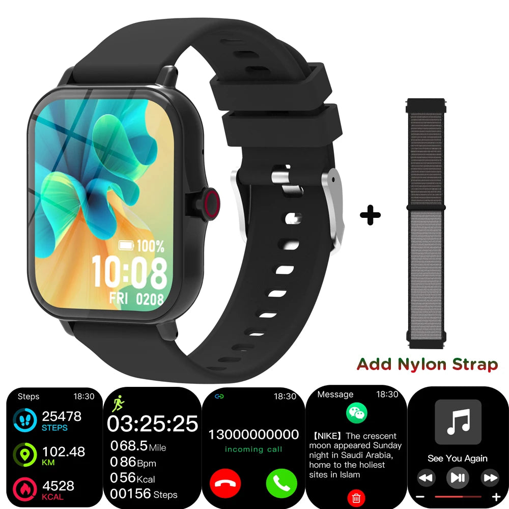 Smart Watch Kids 1.83''HD Screen Multi-mode Sport Fitness Tracker Smartwatch Camera Music Control Bluetooth Call Boys Girls Gift