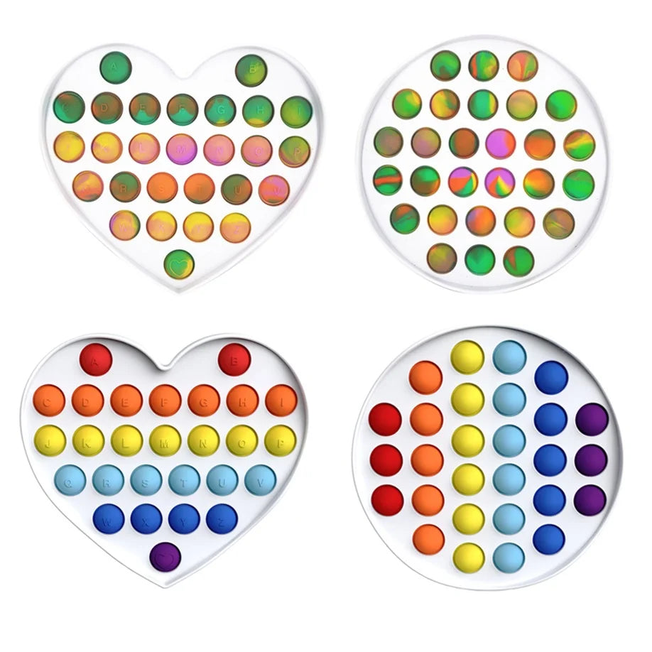 New Fidget Toys Sensory Push Pop Bubble Popper Board | Simple Dimple Silicone Press Toy for Autism Stress Relief