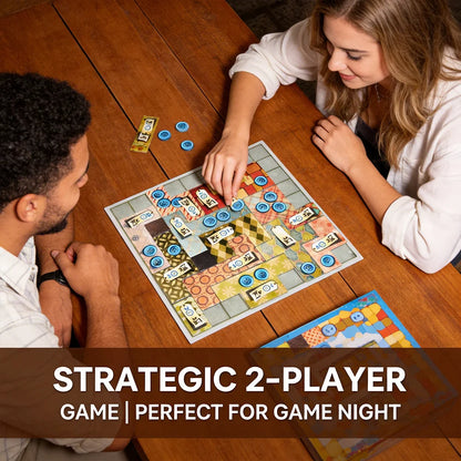 Patchwork Board Game for 2 Players Strategic Tile Placement Family Fun Creative Puzzle Strategy Card Game for Adults Kids