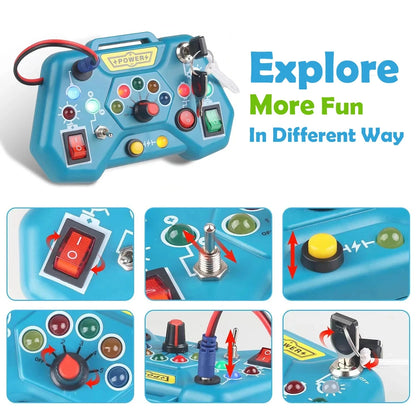 Montessori Busy Board Toys for Toddlers Educational Learning Sensory Toys Baby Travel Toys Gifts for 1 2 3 4 Year Old Boys Girls