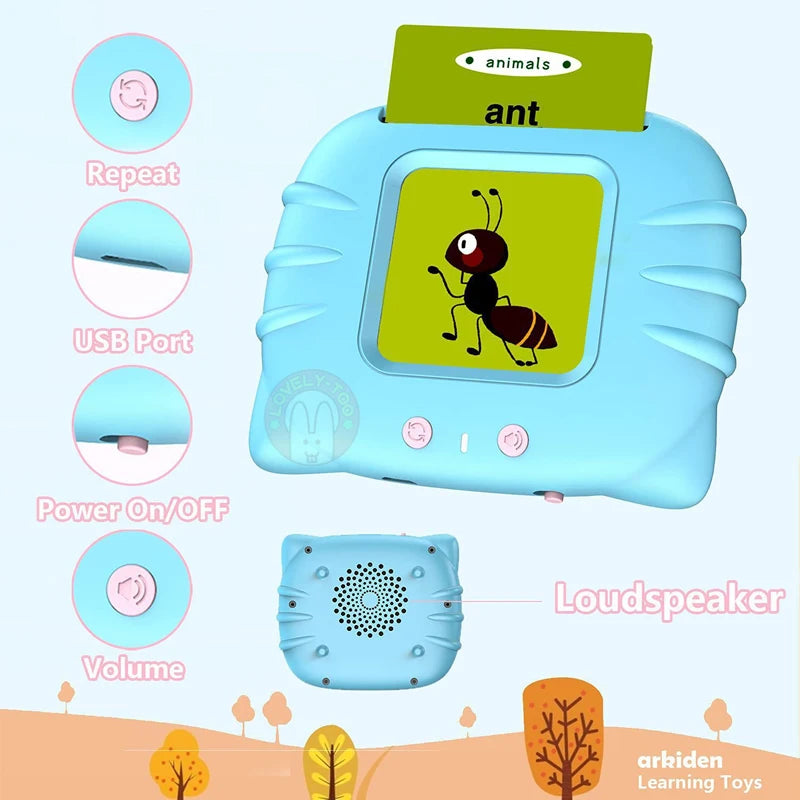 Kids Montessori Toys English Learning Card with Children Stories in Spanish Russian Alphabet French - Educational Teaching Tool
