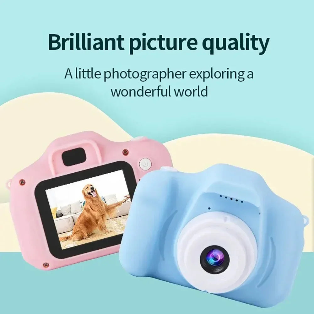 Mini Children Digital Camera for Kid Lovely X2 Can Take Pictures Video Small Camera Photography Children Birthday Gift Kids Toys