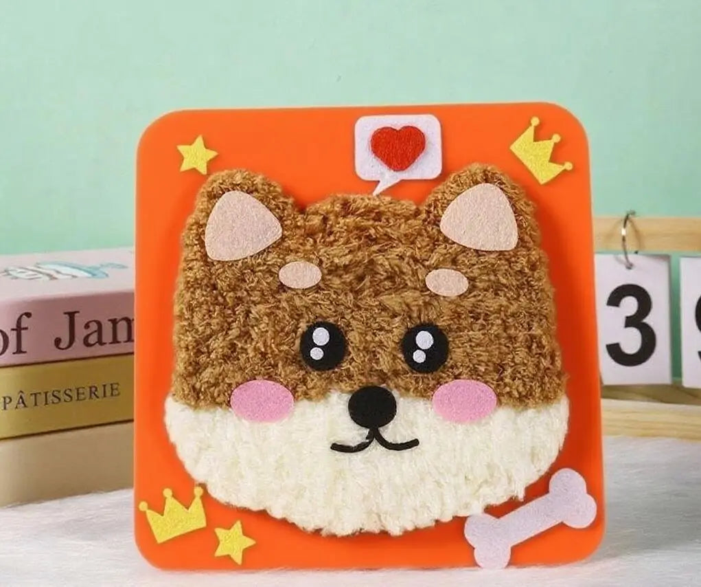 First Sewing Kit for Beginner Kids Arts Crafts DIY Embroidery Projects Animal Dolls Set Gift for Girls Boys Learn to Sew Felt Cr