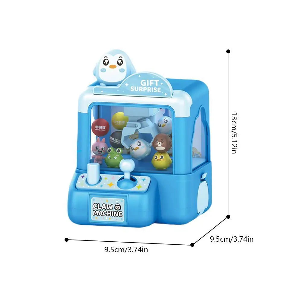 Mini Cartoon Claw Machine For Kids Desktop Grab Candy Toy Parent Child Interactive Game Home Play Birthday Holiday Surprise Gift