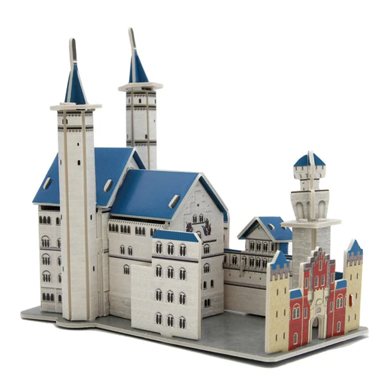 Creative DIY 3D Paper Card Puzzle Building Model Assembly Kids Handmade Jigsaw Room Decorations Educational Toys
