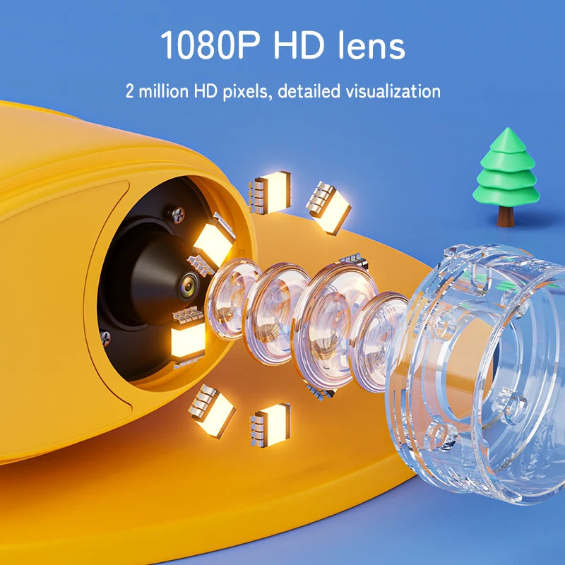 Digital Microscope for Kids 1000X Handheld HEN HAO 2.0'' Screen Rechargeable Mini Pocket Educational Science Toys for Children