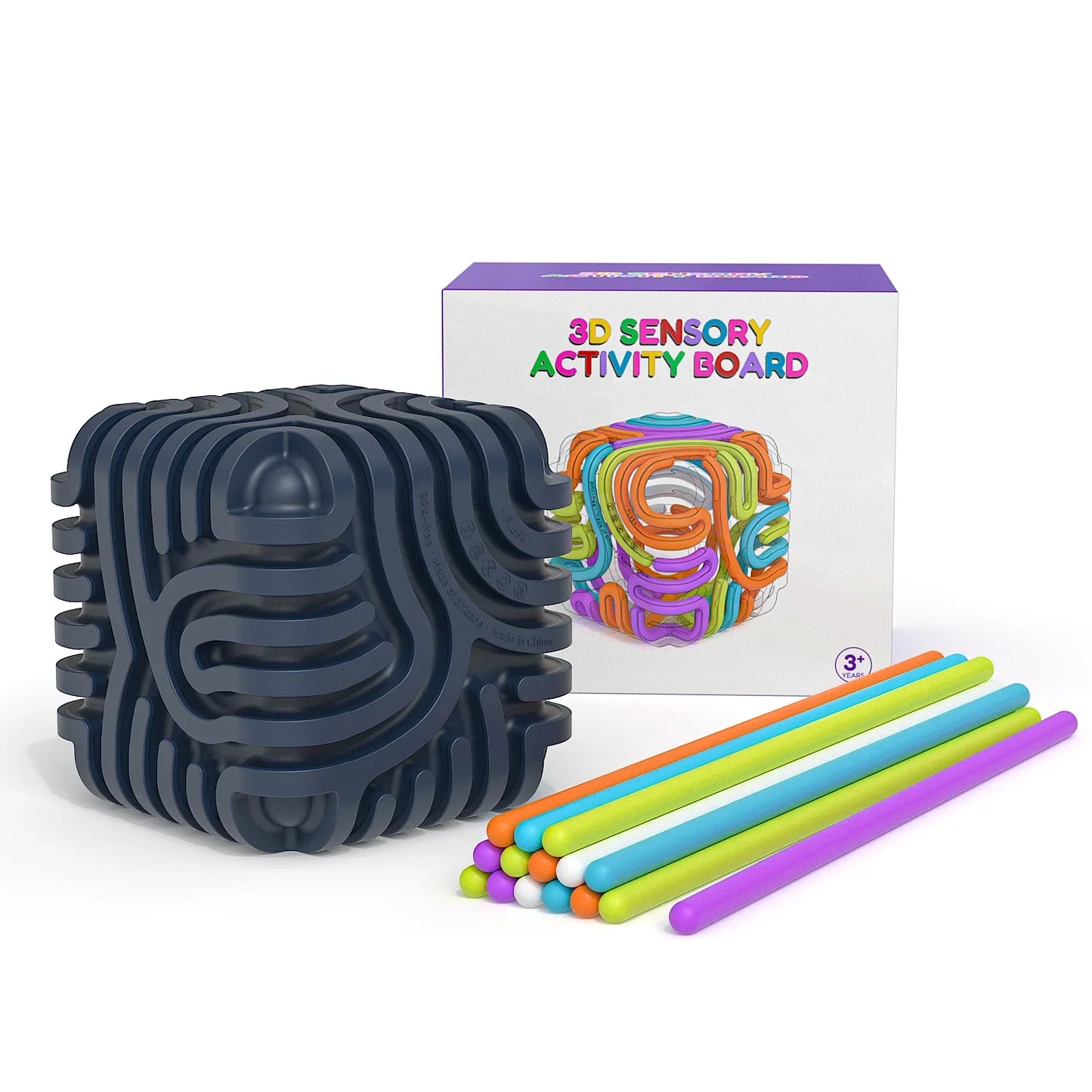 Sensory  Activity Ball With 15 Rods Silicone Fidget Toys Stress Relief ADHD and Autism Sensory Toys