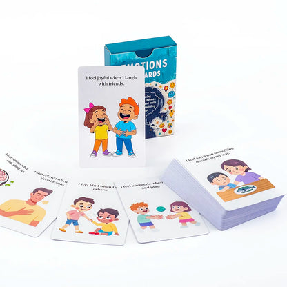 110pcs Kids Adults Emotions Flashcards Emotional Recognition & Expression Fun Learning Game Interactive Board Playing Cards Set
