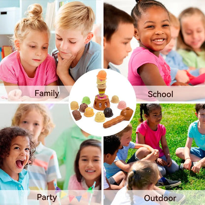 Children's Ice Cream Stacking Games Simulated Food Stack Up Play Kids Kitchen Pretend Play Toy Educational Toys For Gift Box