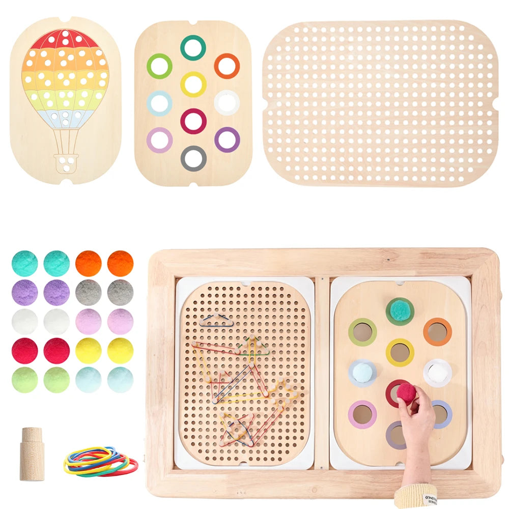 Montessori Sensory Tray Board Game,Early Educational Toys for Children Fine Motor skill Training Toys Sort Sensory Baby Toy Gift