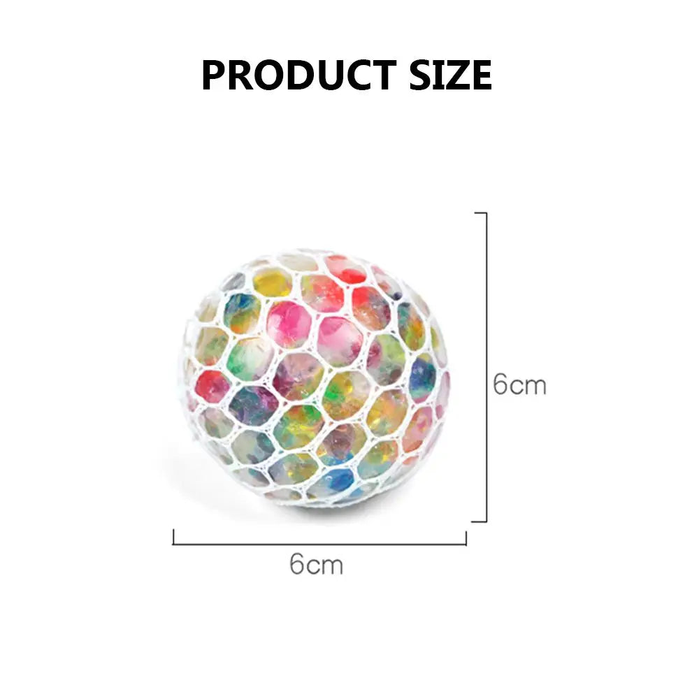 Creative Stress Relief Balls Colorful Squeeze Ball Water Bead Decompression Fidget Toy for Kids Adults Anxiety Autism ADHD