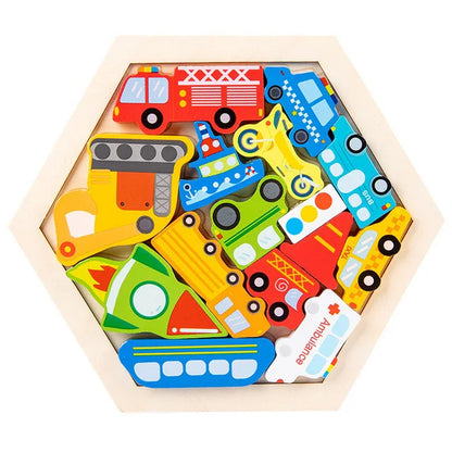 Kids Toy Wooden Jigsaw Puzzle Creative 3D Puzzle for Children's Intelligence Development Early Educational Toys for Children
