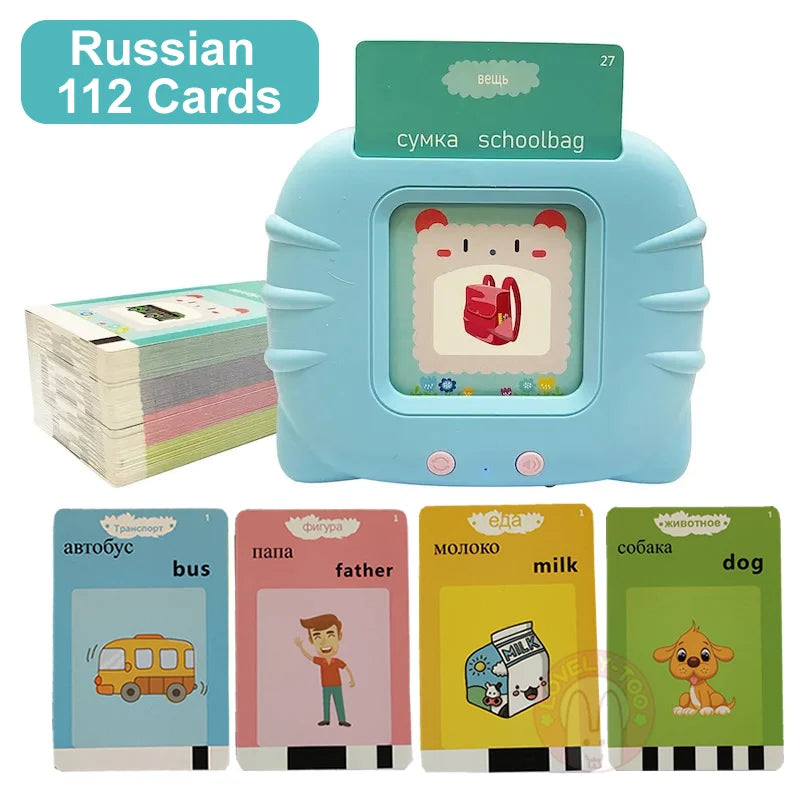 Kids Montessori Toys English Learning Card with Children Stories in Spanish Russian Alphabet French - Educational Teaching Tool