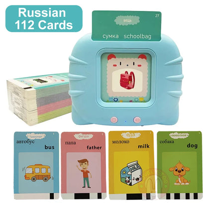 Kids Montessori Toys English Learning Card with Children Stories in Spanish Russian Alphabet French - Educational Teaching Tool