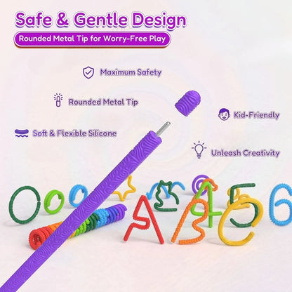 8pcs EDC Fidget Sensory Sticks toys, Worry Balls Autism Calming Kid Adults Anxiety Relief Stress Sensory Toy, Christmas gifts