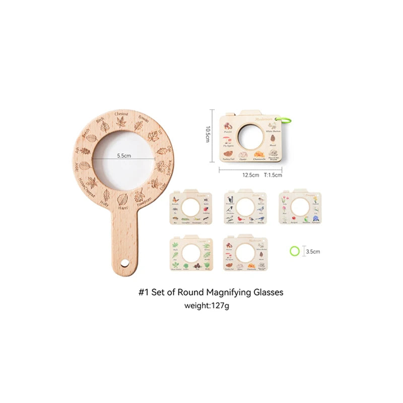 Kid Outdoor Explorer Kit Insect Leaf Cognitive Exploration Toy Montessori Toy Kid Wooden Wilderness Adventure Game Set Baby Gift