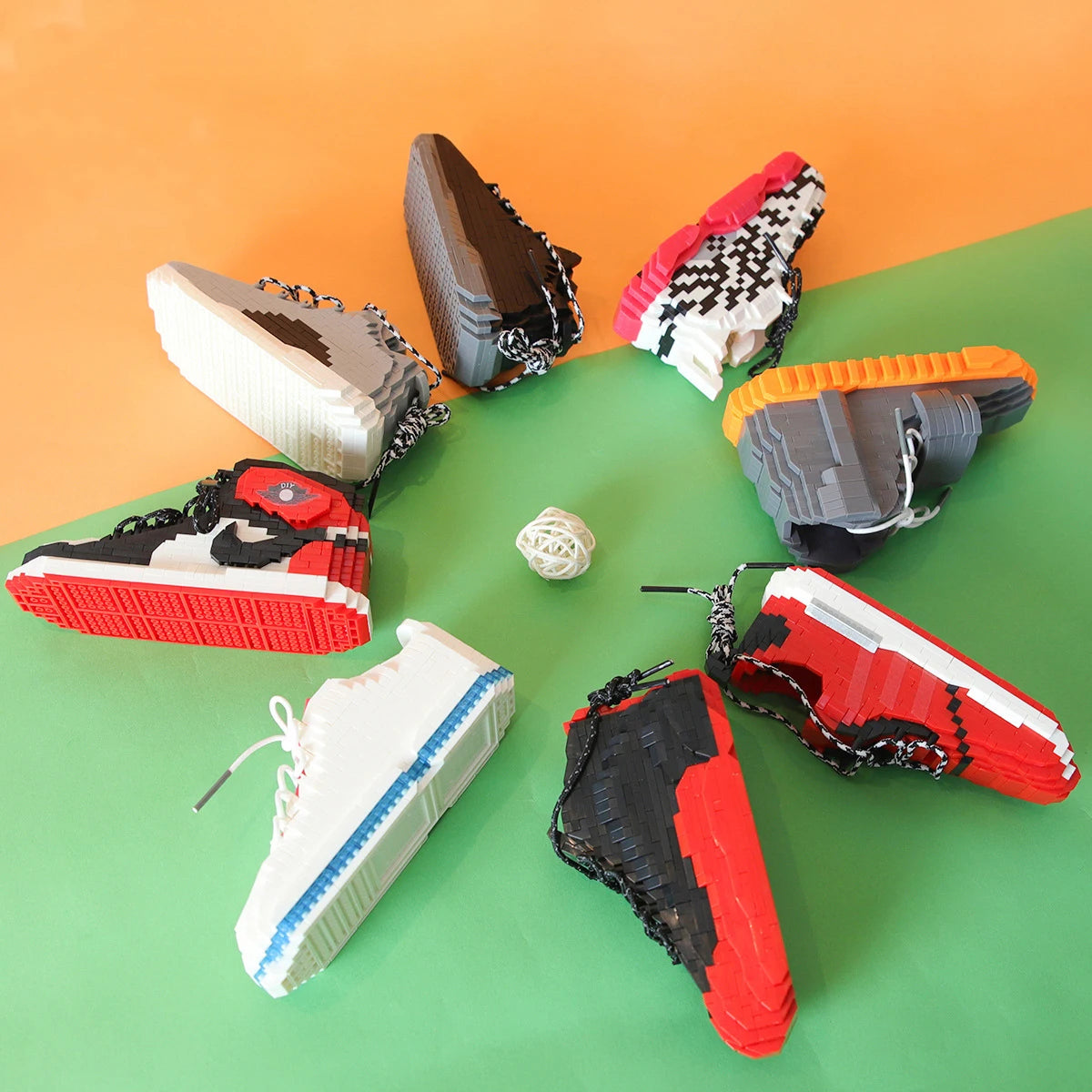 Creative Sneaker Series Building Block Toy Sport Shoe Building Model for Kids Pen container Block Toys Birthday Gifts Toys Gifts