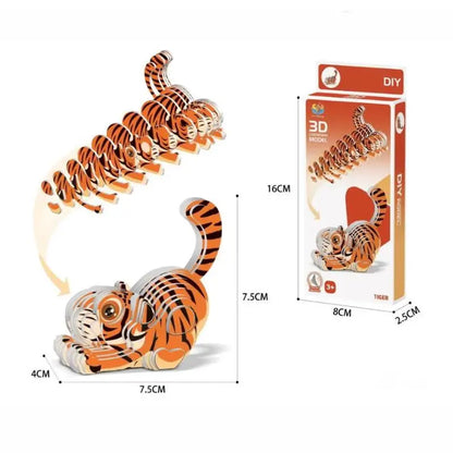Montessori Educational Toy Set, DIY 3D Paper Model Assembly Animal Puzzle, Exciting Learning Play for Boys and Girls