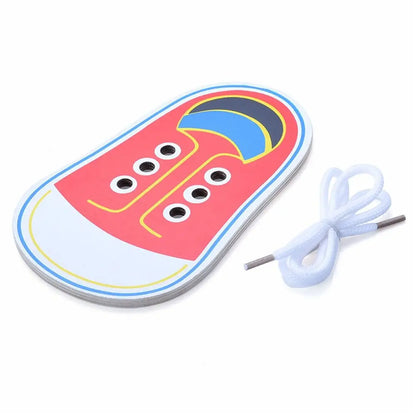 Practice Montessori Learning  Wooden Shoe Lace Educational Toys Tie Shoelaces Toys