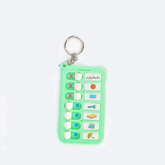 Kids Self-Discipline Checklist Memo Board Portable Keychain Visual Habit Tracker for Children Daily Task