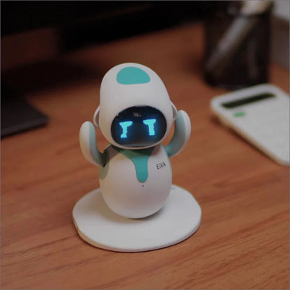 Eilik AI Smart Robot with Emotional Interaction Cute Blue/Pink Multiple Modes Electronic Automation Gift for Vocal Fun,in stock
