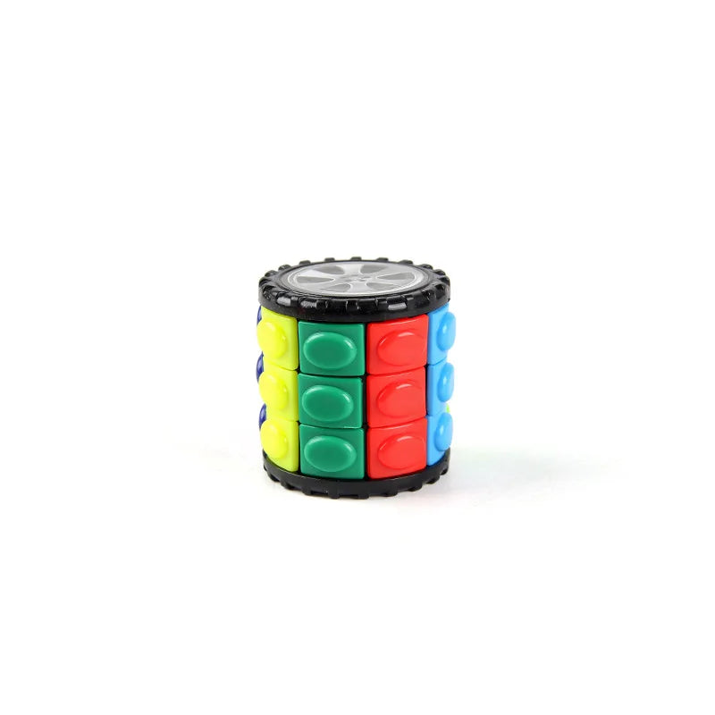 Creative Gifts Rotate and Slide Puzzle Cylinder Cube Brain Development Educational Sensory Toys for Kids Boys Girls Adults
