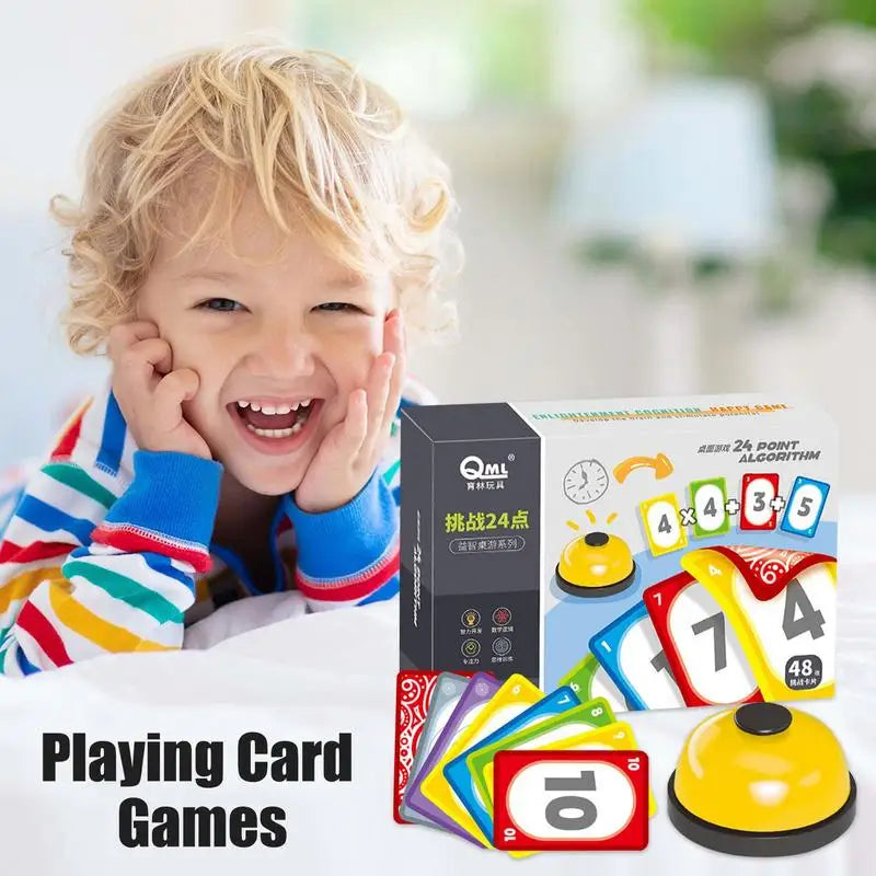 Children's Intelligence Training Card 24 Point Math Addition Subtraction Arithmetic Quick Calculation Toy Family Party Games