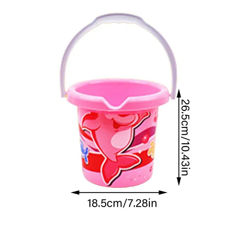 Kids Beach Sand Toys Set Toddler Travel Size Beach Kit Fun Rake Shovel Complete Sandbox Toys Sand Bucket For Boys Girls Summer
