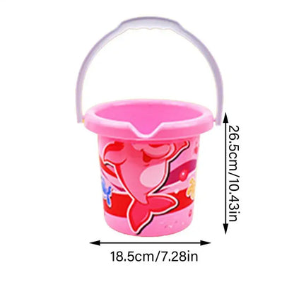 Kids Beach Sand Toys Set Toddler Travel Size Beach Kit Fun Rake Shovel Complete Sandbox Toys Sand Bucket For Boys Girls Summer