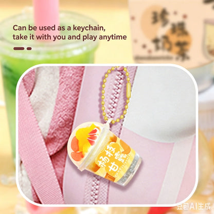 Creative Mini Milk Tea Cup Cream Glue DIY Set Handmade Craft Making Material Kit Pretend Play Role Play Toy for Girls Kids
