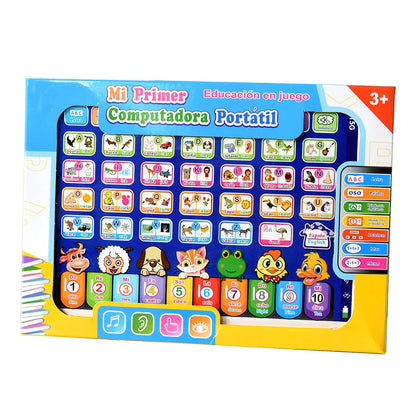 Spanish-English Bilingual Kids Learning Tablet Toy: Educational Interactive Play Toy for Toddlers & Preschoolers Children