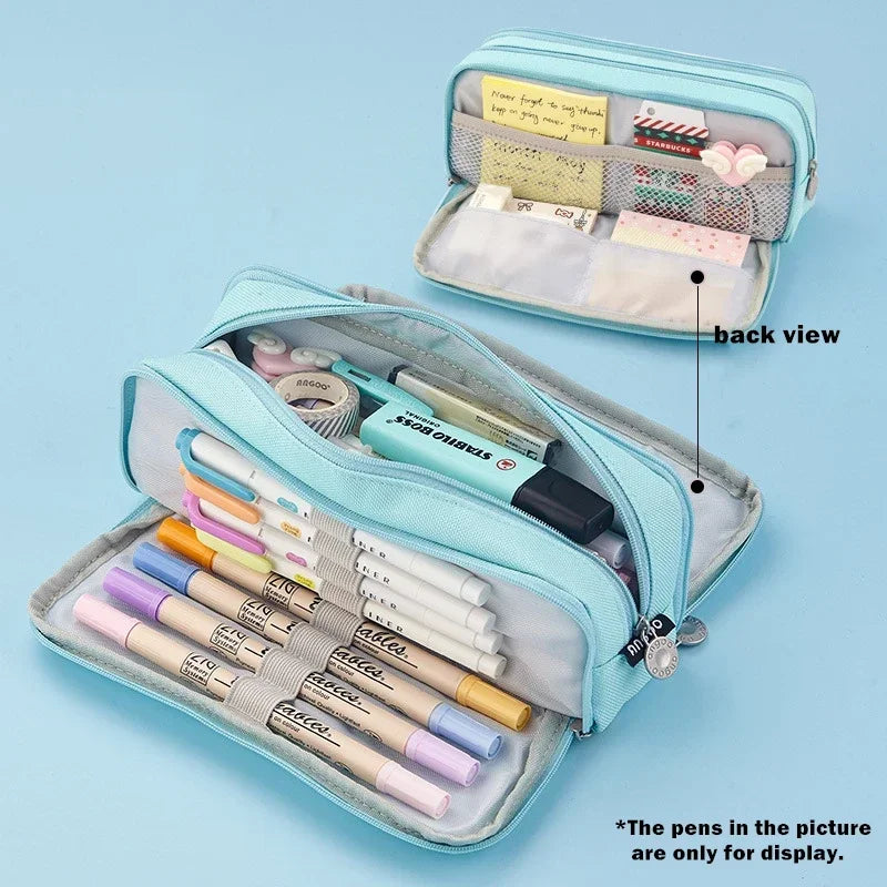 Creative Pencil Case Cute Boy Girl Kawaii Pencil Cases Storage Kids Pen Bag Large Big Stationery Box School Students Supplies