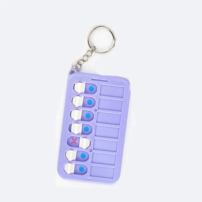 Kids Self-Discipline Checklist Memo Board Portable Keychain Visual Habit Tracker for Children Daily Task