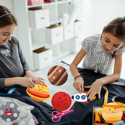 Kids Sewing Kit Universe Space System Craft DIY Sewing Felt Plush SolarSystem for Kids Beginners Educational Sewing Set Girl Art